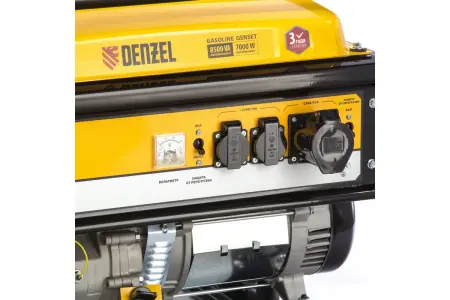Генератор бензиновый GE-8900, 8,5 кВт, 220В/50Гц, 25 л, ручной старт// Denzel