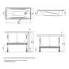 Ванна акриловая Damixa 150x70 WILL-150-070W-A Willow