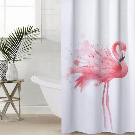 Штора для ванной "Душа фламинго", с люверсами 180x180 см, полиэстер 7087221