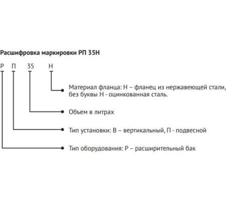 Бак расширительный (верт) РВ 35 (БЭЗ)  Unipump, (19240)