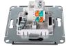 Розетка 2-м ATLASDESIGN компьютерная RJ 45+TV карбон ATN001089 