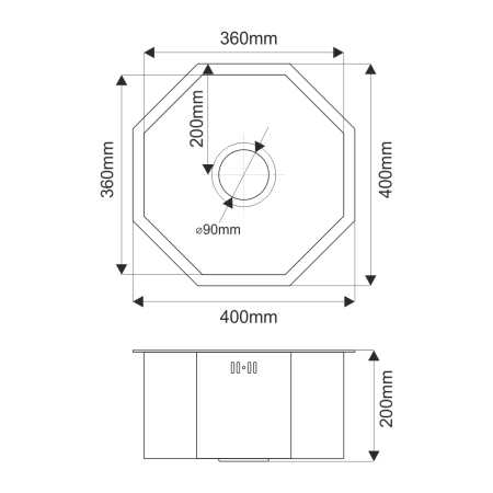Мойка D400B Octavia MELANA Profline 1,2/200 графит врезная фигурная D400B
