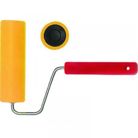 Валик FIT прижимной для обоев, резиновый желтый, большой диаметр180мм