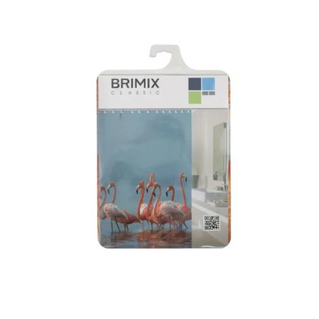 Штора д/ванной BRIMIX фотопечать Розовый фламинго