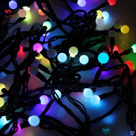 Гирлянда "LED- шарики", RGB, D45мм, 10м, Neon-Night
