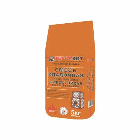 Смесь кладочная Глино-шамотная Терракот 5 кг