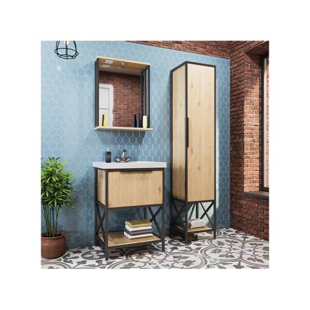 Зеркало "Бруклин" 80 дуб бунратти с подсветкой