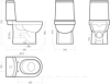 Унитаз-компакт Basardo безоботковый, с микролифтом bs2217-00