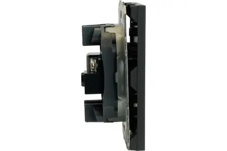 Розетка TV + компьютерная RJ-45 (механизм), серия Эмили, RST00-5106-05, черный уголь, soft touch