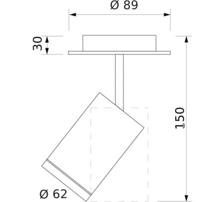 Светильник встраиваемый точечный DSR002 9W 6500K белый матовый
