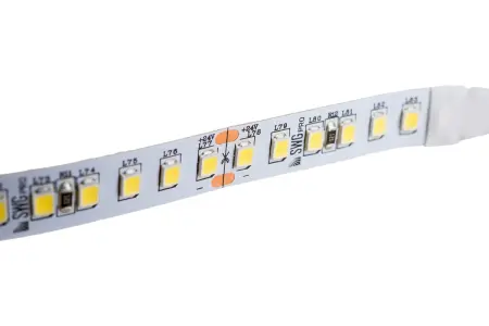 Лента светодиодная 17,3W/m 24V SMD2835 168Led IP20 теплый белый (бухта 5м)
