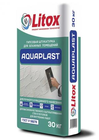 ЛИТОКС Штукатурка гипсовая для влажных помещений "AquaPlast" (30кг) (50) 