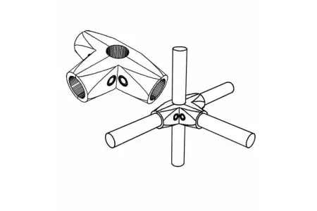 R44(UN8) Крепеж для 4-х труб с полкой