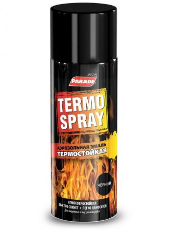 Эмаль PARADE Termo Spray аэроз. Черный до +750C матовая 400мл.