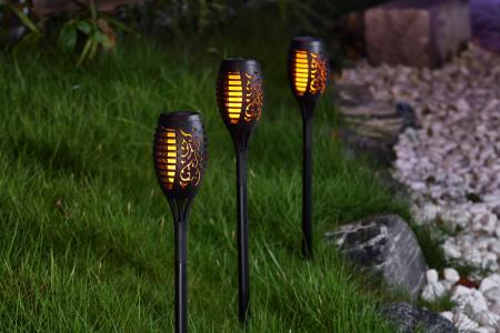 Садовый светильник USL-S-184/PM495 SMALL TORCH-1 на солнечной батарее "Маленький факел-1". 12 светод