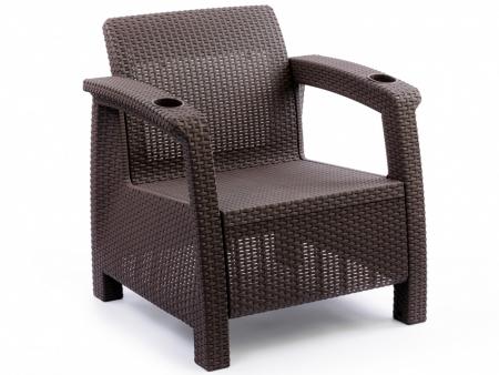 Кресло "Ротанг-плюс" 730x700x790мм (венге) (без подушки) 