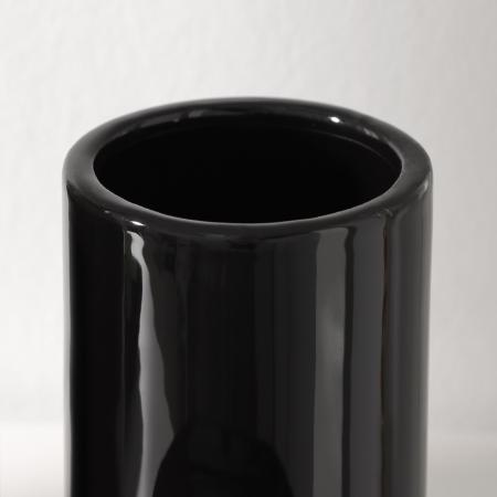 Набор для ванной 3пр., "Джуно" (мыльница, дозатор для мыла, стакан) черный