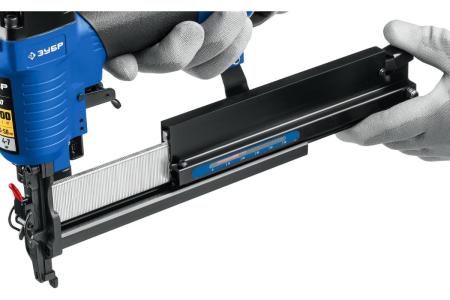 Нейлер-степлер пневматический ЗУБР Т55/300 2в1 гвозди скобы 55, 16-40мм