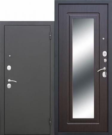 Дверь металлическая Ferroni Царское зеркало 960 * 2050 Правая Муар МДФ Венге