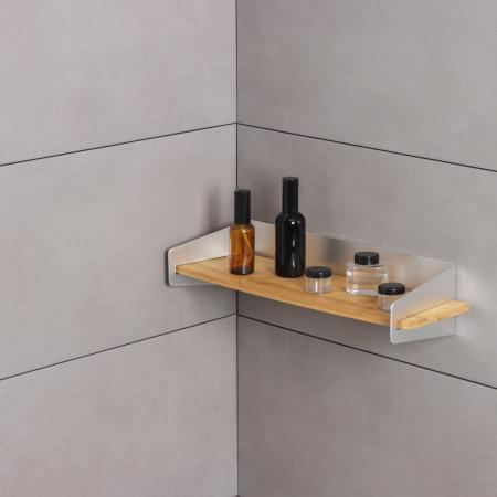 Полка 48x16,5х12 см, алюминий, бамбук 7598168