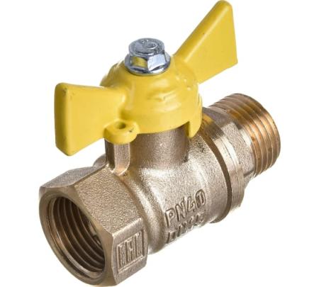 Кран шар. ГАЗ 1/2" г/ш бабочка 11Б27фтМ (96/24) VALFEX, (VF.278.LB3.012)