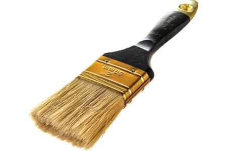 Кисть плоская "Профи"2", натур. щет., дерев. ручка//MATRIX