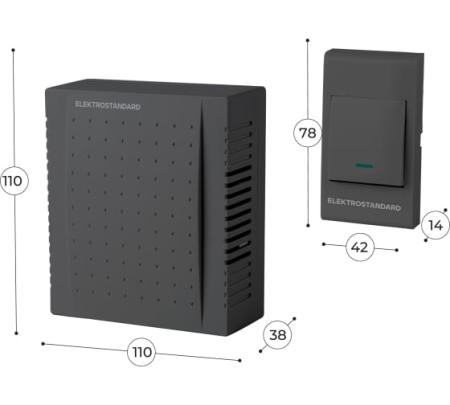 Звонок дверной DBQ26М WM IP44 Черный