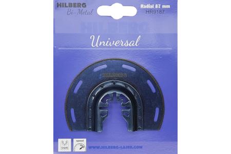 Полотно Hilberg для МФИ пильное универсальное Radial Bi-M87mm HR9187
