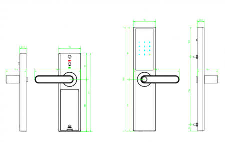 Умная ручка Gimmel F27 TTLock, черный