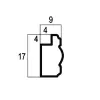 Интерьерный багет D17S(1)WS2 "Ионики", Багет 17, цвет "Белое дерево" /48