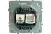 Розетка TV + компьютерная RJ-45 (механизм), серия Эмили, RST00-5106-01, белый фарфор, soft touch