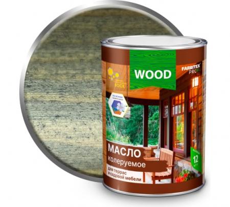 Масло для террас и садовой мебели FARBITEX ПРОФИ WOOD дымчато-серый 3л