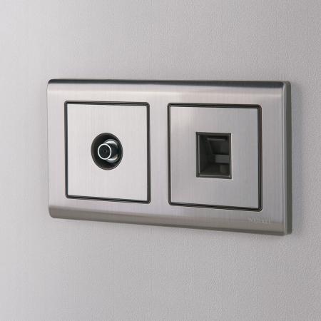 Розетка Ethernet RJ-45 /WL02-RJ-45 (глянцевый никель )
