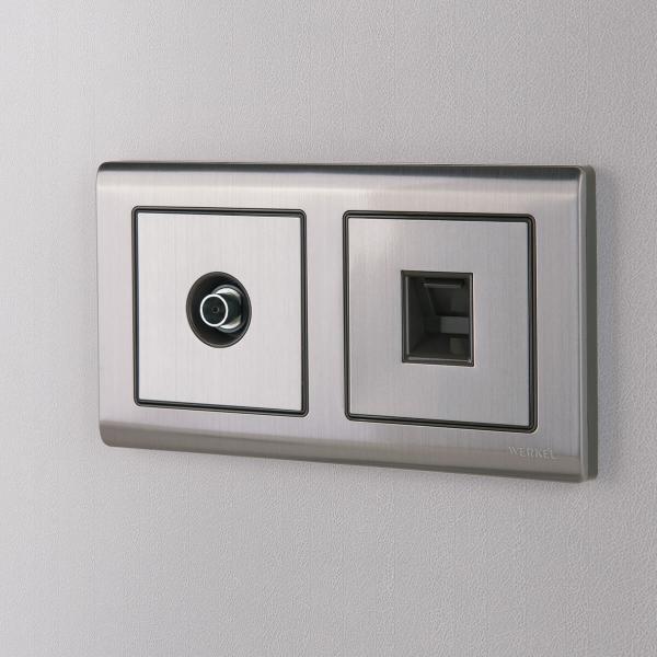 Розетка Ethernet RJ-45 /WL02-RJ-45 (глянцевый никель )