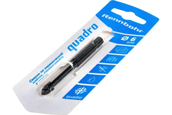 Сверло Rennbohr Delta Quadro Ø6мм по керамике