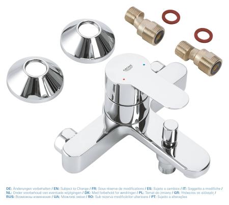 Смеситель для ванной GROHE 23334000 BAU EDGE хром @