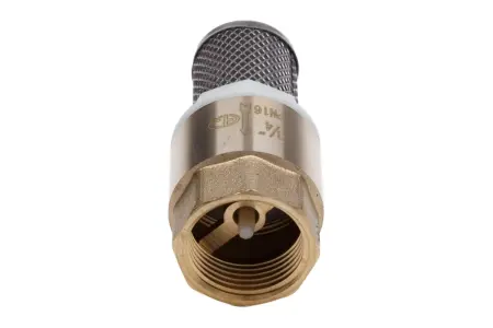 Клапан обратный с пластиковым сердечником с сеткой FF 3/4 (AQUALINK 120/20)