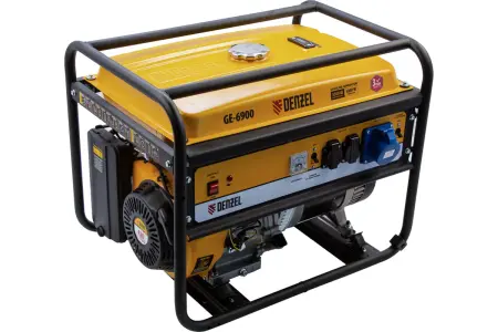 Генератор бензиновый GE-6900, 5,5 кВт, 220В/50Гц, 25 л, ручной старт// Denzel