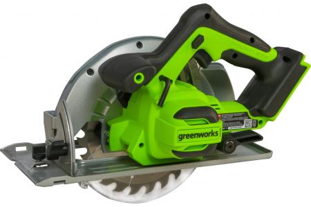 Пила циркулярная Greenworks 24В (без АКБ и ЗУ)