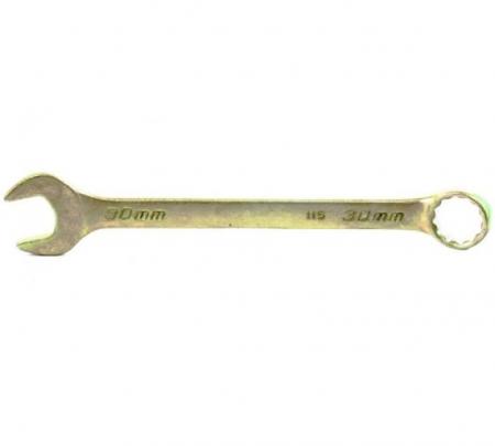 Ключ комбинированный СИБРТЕХ 30мм, желтый цинк 14988