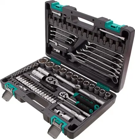 Набор инструментов STELS 82 предмета, 1/2", 1/4", CrV 