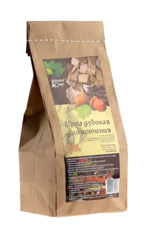 Щепа для копчения Дуб 1,5л "Домашний Сундук"