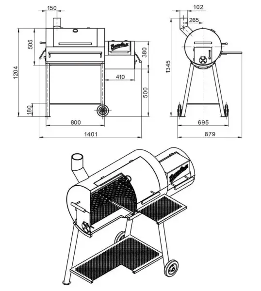 Смокер Везувий "Кудесник 2"