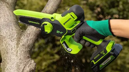 Пила цепная мини аккумуляторная Greenworks 10см 24В G24MCS10 (без АКБ И ЗУ)