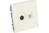 Розетка TV + компьютерная RJ-45 (механизм), серия Эмили, RST00-5106-01, белый фарфор, soft touch