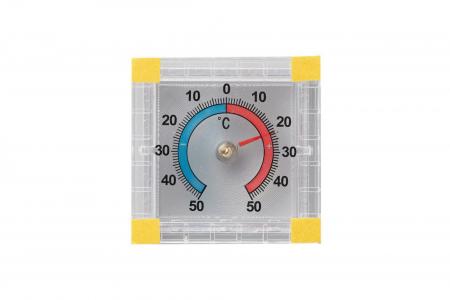 Термометр оконный "Биметаллический" квадрат 