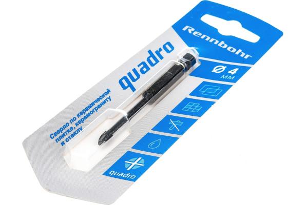 Сверло Rennbohr Delta Quadro Ø4мм по керамике
