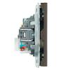 Розетка TV + компьютерная RJ-45 (механизм), серия Эмили, RST00-5106-09, антрацит, soft touch