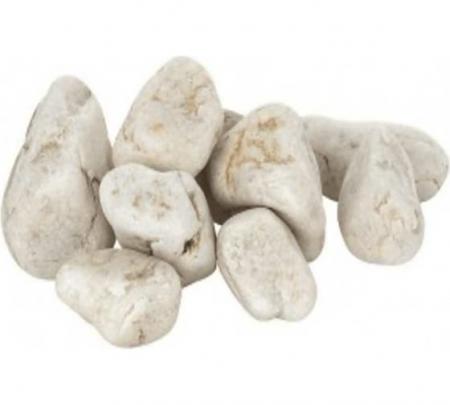 Камень "Белый кварцит" (ведро) 10кг отборный галтованный