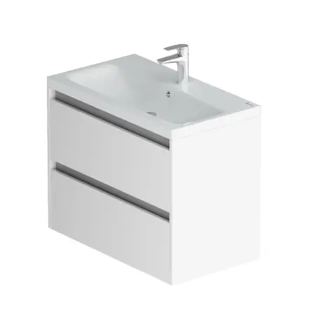 База с раковиной подвесная Am.Pm M91-FHX0752-WCC0752WG Pulse, 75см, 2 ящика, бел.гл.графит